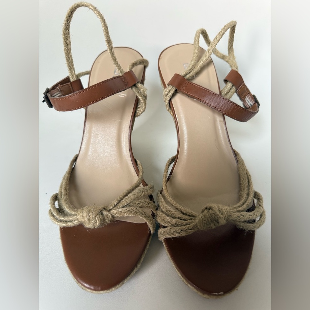 Bakers Brown Leather-Look Rope Strap Sandals